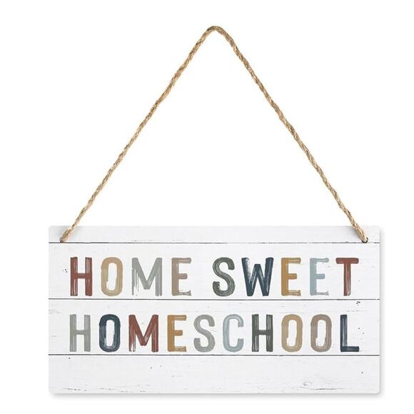 Farmhouse Wood Sign Home‎ Sweet Homeschool Sign Educational Hanging Decor 12X6 - Picture 1 of 3